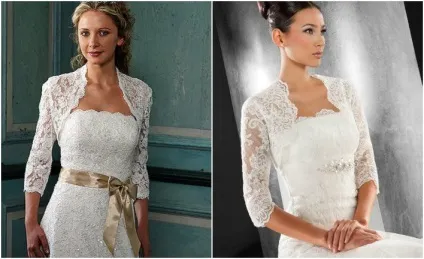 Весільне болеро з довгим рукавом - популярні моделі для наречених з фото (фасон) Весільне болеро з довгим рукавом - популярні моделі для наречених з фото