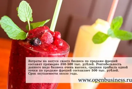 Свій бізнес відкриваємо фреш-бар (фреш-бари можна побачити) Свій бізнес відкриваємо фреш-бар