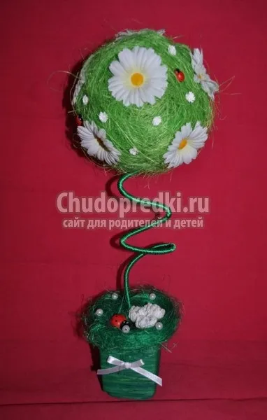 Топиарий з ромашками своїми руками (своїми) Топиарий з ромашками своїми руками