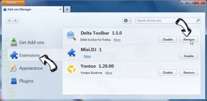 Видалення web bar toolbar