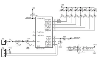 Пристрій малювання в повітрі на attiny2313 (малювання) Пристрій малювання в повітрі на attiny2313