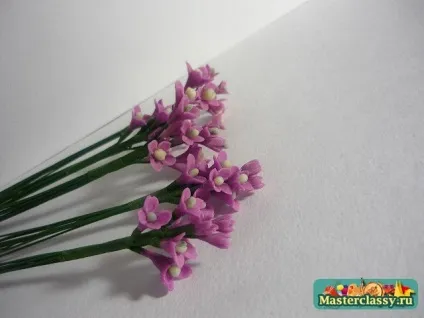 Гілочка бузку з холодного фарфору (бузок з холодного фарфору майстер клас) Гілочка бузку з холодного фарфору