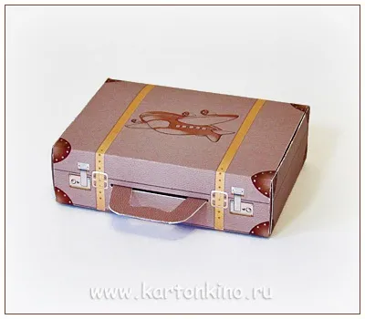 Дитячий чемоданчик з паперу - і упаковка, і іграшка (дитячий) Дитячий чемоданчик з паперу - і упаковка, і іграшка