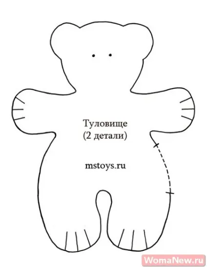 Форма тильда ведмедик, уроки крою та шиття (ведмедик) Форма тильда ведмедик, уроки крою та шиття