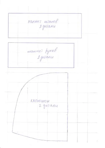 Форма куртки для собаки