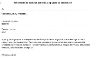 Повернення квитків Аерофлоту, куплених через інтернет (повернення) Повернення квитків Аерофлоту, куплених через інтернет