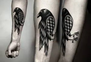 Ворон татуювання, tattoofotos (ескізи фото значення) Ворон татуювання, tattoofotos