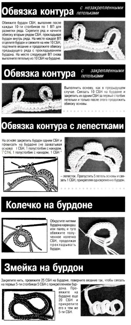 В'язання на Бурдон гачком відео і опис (Завдяки використанню Бурдона) В'язання на Бурдон гачком відео і опис