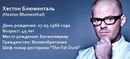 Хестон Блюменталь і його кулінарна хімія, академія успішних кухарів (Хестон) Хестон Блюменталь і його кулінарна хімія, академія успішних кухарів