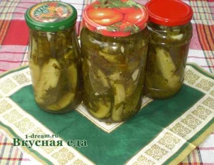Хрусткі мариновані огірки в маслі (мариновані) Хрусткі мариновані огірки в маслі