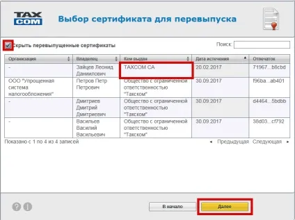 заміна сертифікатів