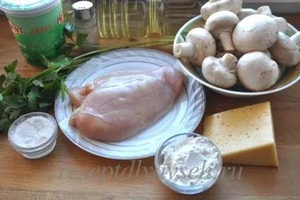 Жульєн з куркою і грибами в духовці