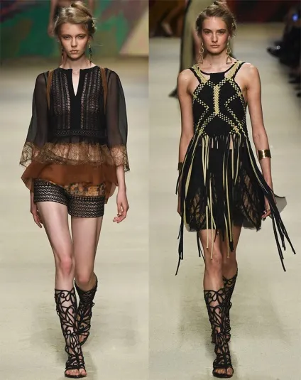 Жіночі сандалі гладіатори весна-літо 2016 - фото образів (Elisabetta Franchi Temperley) Жіночі сандалі гладіатори весна-літо 2016 - фото образів