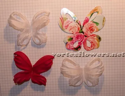 Метелик з тканини, vortex flowers