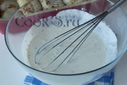 Млинці з сиром в духовці зі сметаною - покроковий рецепт з фото, десерти (сиром) Млинці з сиром в духовці зі сметаною - покроковий рецепт з фото, десерти