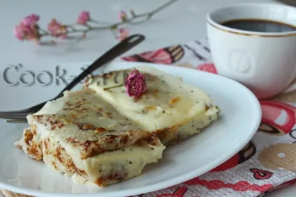 Млинці з сиром в духовці зі сметаною - покроковий рецепт з фото, десерти (млинці) Млинці з сиром в духовці зі сметаною - покроковий рецепт з фото, десерти