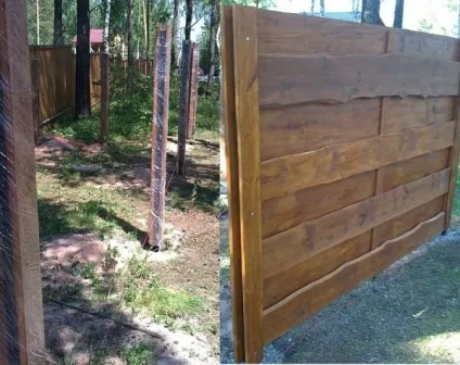 Дерев'яний паркан своїми руками штахетник, горизонтальний з дощок, плетінка (штахетник) Дерев'яний паркан своїми руками штахетник, горизонтальний з дощок, плетінка