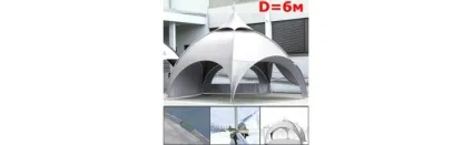 Dome намет павільйон зі стінками 6 м (арочний) білий