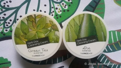 Два очищають крему для вмивання herb day від the face shop із зеленим чаєм і з алое відгуки (корейська косметика) Два очищають крему для вмивання herb day від the face shop із зеленим чаєм і з алое відгуки