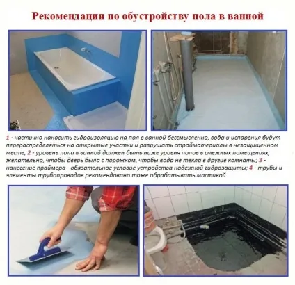 Гідроізоляція підлоги у ванній кімнаті своїми руками - способи виконання (кімнаті) Гідроізоляція підлоги у ванній кімнаті своїми руками - способи виконання