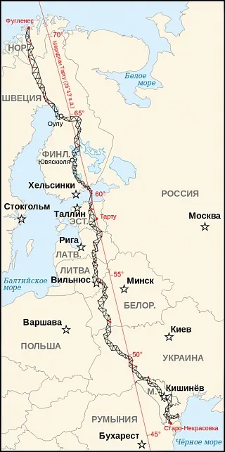 Дуга Струве, беларусь