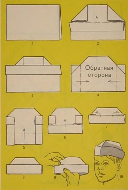 Як зробити пілотку стюардеси з паперу своїми руками фото