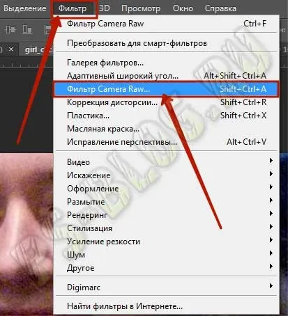 Як прибрати шум в фотошоп, фотошоп, блог (меню Фільтр Фільтр Camera) Як прибрати шум в фотошоп, фотошоп, блог