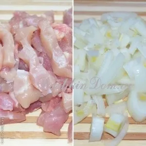 Курка в молочно - часниковому соусі