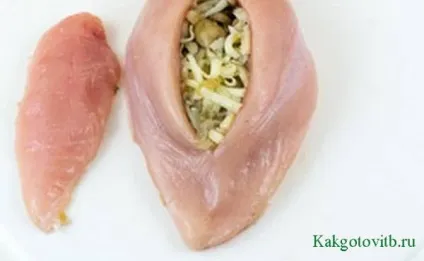 Куряче філе, фаршироване грибами та сиром, як готувати, страви (сковороду) Куряче філе, фаршироване грибами та сиром, як готувати, страви