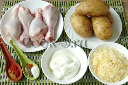 Курячі гомілки, запечені в духовці з картоплею - покроковий рецепт з фото, страви з курки (курячі гомілки запечені в духовці з картоплею) Курячі гомілки, запечені в духовці з картоплею - покроковий рецепт з фото, страви з курки