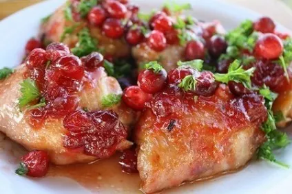 Курка з журавлинним соусом, ложка-ополоники рецепти і страви