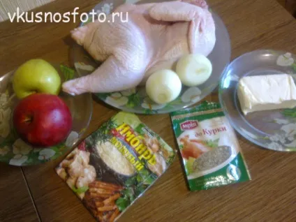 Курка тушкована з яблуками, смачно з фото (яблуками) Курка тушкована з яблуками, смачно з фото