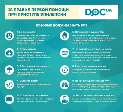 Перша допомога при нападі епілепсії що робити, як запобігти (допомога) Перша допомога при нападі епілепсії що робити, як запобігти