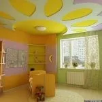 Стелі в дитячій кімнаті своїми руками дизайн для хлопчиків і дівчаток, натяжна блакитний і кольоровий (стелі) Стелі в дитячій кімнаті своїми руками дизайн для хлопчиків і дівчаток, натяжна блакитний і кольоровий