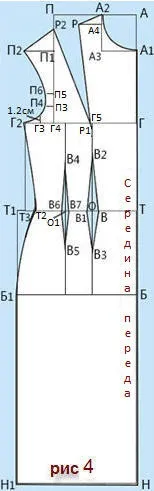 Побудова простої викрійки жіночого плаття, що облягає - футляр, з довгим рукавом (викрійки) Побудова простої викрійки жіночого плаття, що облягає - футляр, з довгим рукавом
