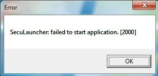 Рішення помилки seculauncher failed to start application