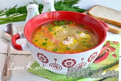 Рецепт супу з курячими фрикадельками - рецепт з фото (супу) Рецепт супу з курячими фрикадельками - рецепт з фото