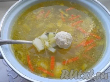 Рецепт супу з курячими фрикадельками - рецепт з фото (супу) Рецепт супу з курячими фрикадельками - рецепт з фото