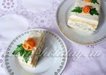 Салат - ніжність - з шинкою, огірком і сиром (зелень) Салат - ніжність - з шинкою, огірком і сиром