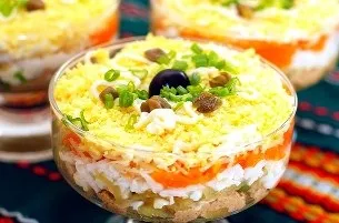 Салат «ніжність», 9 рецептів приготування з куркою, з карабовимі паличками, з шинкою, кулінарія