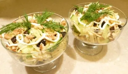 Салат «ніжність», 9 рецептів приготування з куркою, з карабовимі паличками, з шинкою, кулінарія