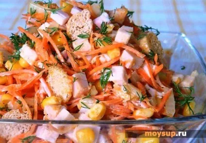 Салат Кириешки ковбаса - покроковий рецепт з фото (ковбаса) Салат Кириешки ковбаса - покроковий рецепт з фото