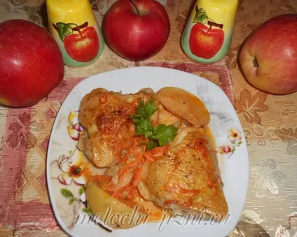 Тушкована курка з яблуками - страви з м'яса і субпродуктів - кулінарія - дрібниці життя (курка) Тушкована курка з яблуками - страви з м'яса і субпродуктів - кулінарія - дрібниці життя