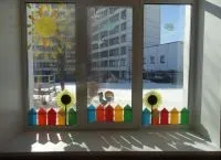 Прикраса вікон до весни в дитячому садку (вікон) Прикраса вікон до весни в дитячому садку