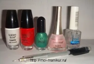 Урок 27 - дизайн нігтів голкою вишеньки