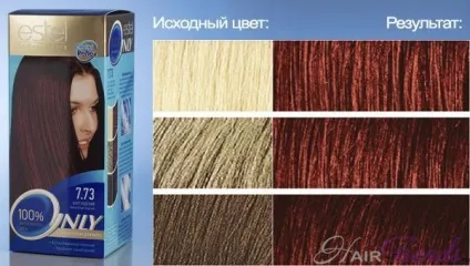 Естель онли колор - палітра кольорів