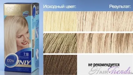 Естель онли колор - палітра кольорів