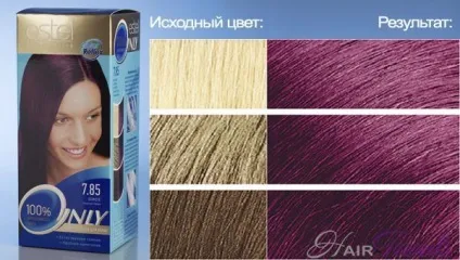 Естель онли колор - палітра кольорів