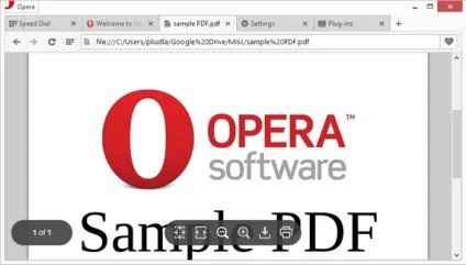У opera 25 developer додана можливість перегляду pdf, все про браузерах для інтернету