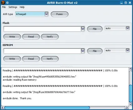 Avrdude - опції запуску і приклади використання, графічна оболонка для linux (запуску) Avrdude - опції запуску і приклади використання, графічна оболонка для linux
